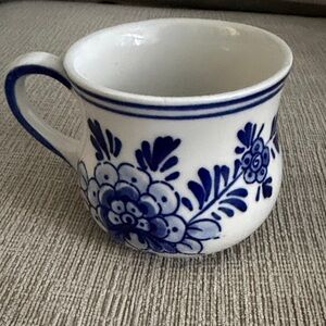 Vintage Delft Mug Windmill Floral